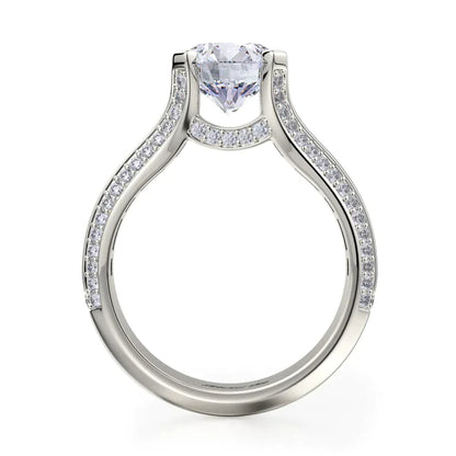 Michael M Pave Round Engagement Ring