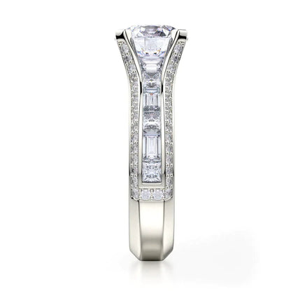 Michael M Pave Round Engagement Ring