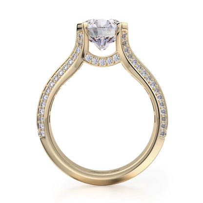 Michael M Pave Round Engagement Ring