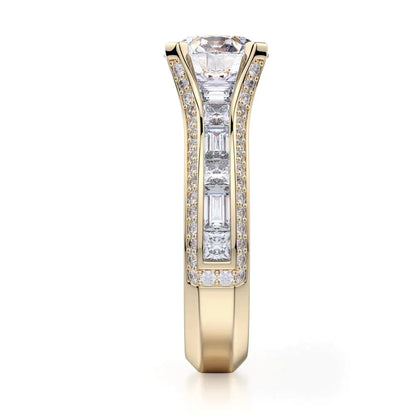 Michael M Pave Round Engagement Ring