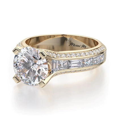 Michael M Pave Round Engagement Ring