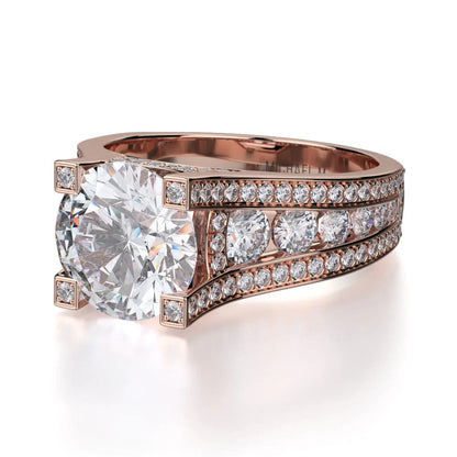 Michael M Channel Round Engagement Ring