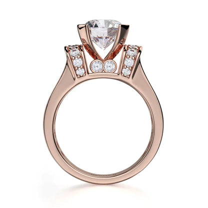 Michael M Bezel Round Engagement Ring