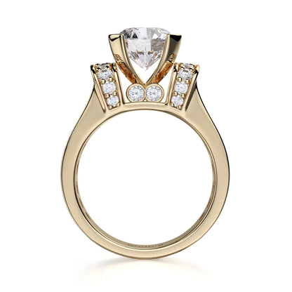 Michael M Bezel Round Engagement Ring