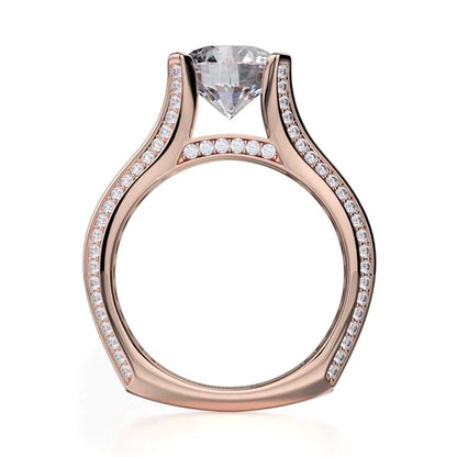 Michael M Pave Round Engagement Ring