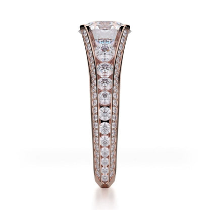 Michael M Pave Round Engagement Ring