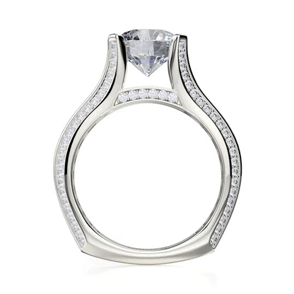 Michael M Pave Round Engagement Ring