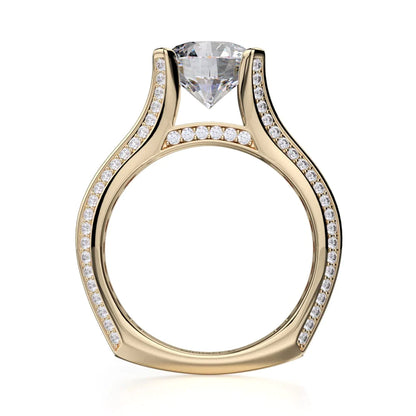 Michael M Pave Round Engagement Ring
