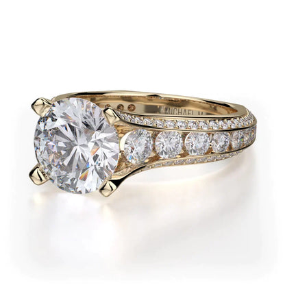 Michael M Pave Round Engagement Ring