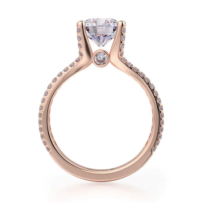 Michael M Bezel Round Engagement Ring