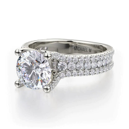 Michael M Bezel Round Engagement Ring