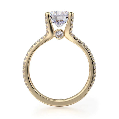 Michael M Bezel Round Engagement Ring