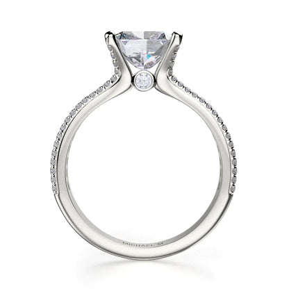Michael M Pavé Cushion Engagement Ring