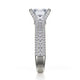 Michael M Pave Cushion Engagement Ring