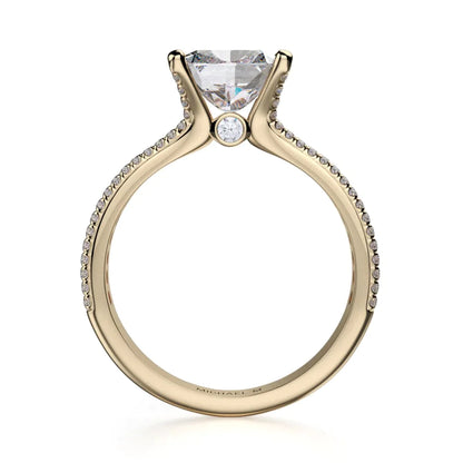 Michael M Pavé Cushion Engagement Ring