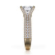 Michael M Pave Cushion Engagement Ring