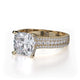 Michael M Pave Cushion Engagement Ring