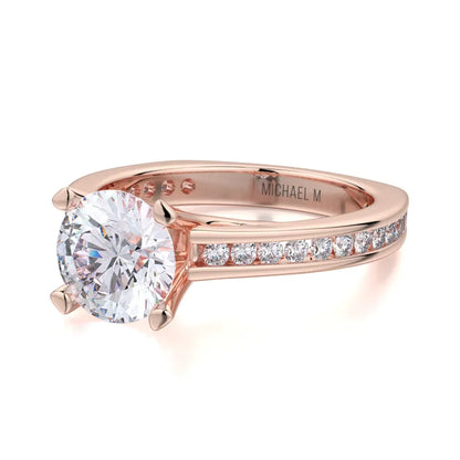 Michael M Channel Round Engagement Ring