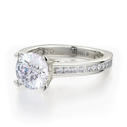 Michael M Channel Round Engagement Ring