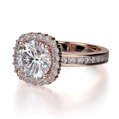 Michael M Prong Round Engagement Ring