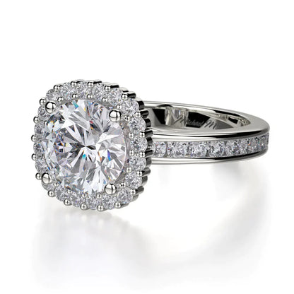 Michael M Prong Round Engagement Ring