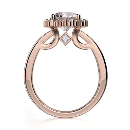 Michael M Prong Round Engagement Ring