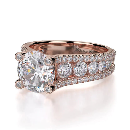 Michael M Prong Round Engagement Ring