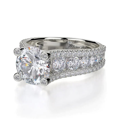 Michael M Prong Round Engagement Ring
