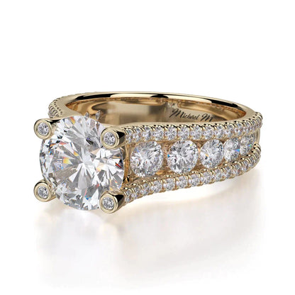 Michael M Prong Round Engagement Ring