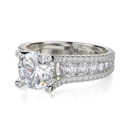 Michael M Channel Round Engagement Ring