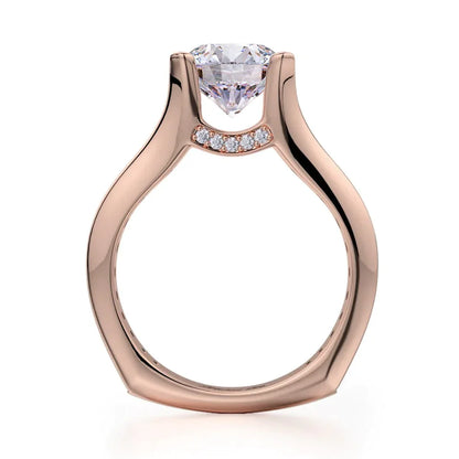 Michael M Pave Round Engagement Ring