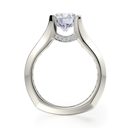 Michael M Pave Round Engagement Ring