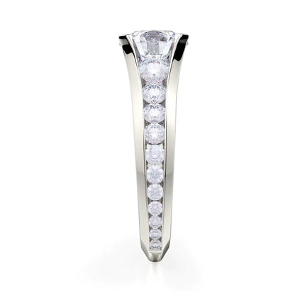 Michael M Pave Round Engagement Ring