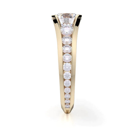 Michael M Pave Round Engagement Ring