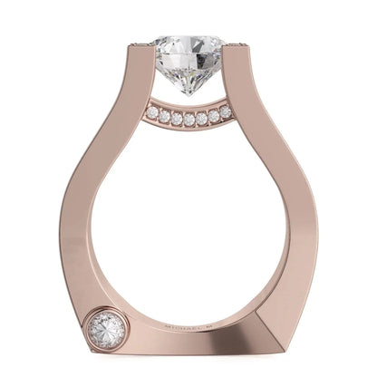Michael M Pave Round Engagement Ring