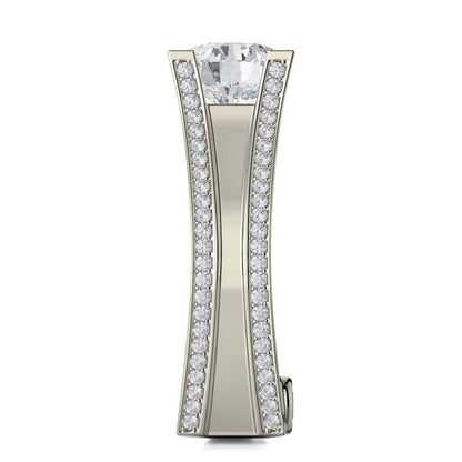 Michael M Pave Round Engagement Ring
