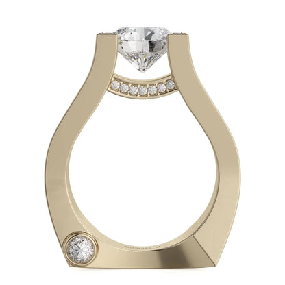 Michael M Pave Round Engagement Ring