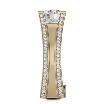 Michael M Pave Round Engagement Ring
