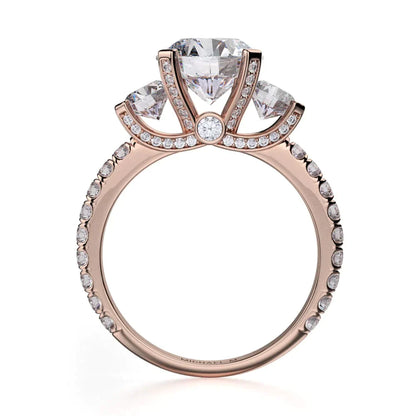 Michael M Prong Round Engagement Ring