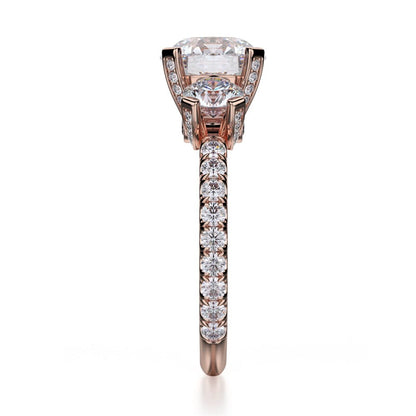 Michael M Prong Round Engagement Ring