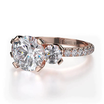 Michael M Prong Round Engagement Ring