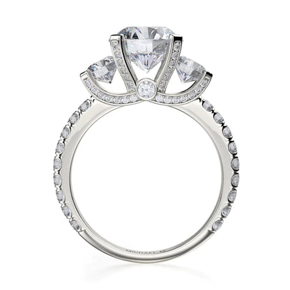 Michael M Prong Round Engagement Ring