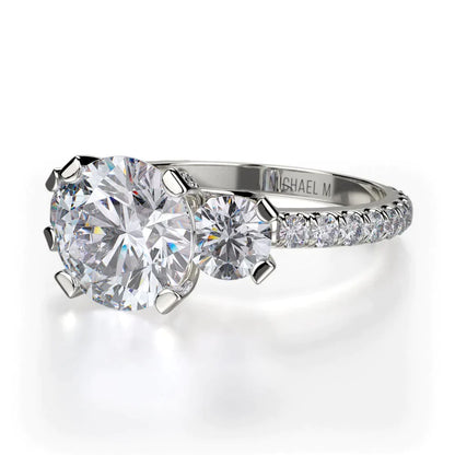 Michael M Prong Round Engagement Ring