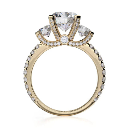 Michael M Prong Round Engagement Ring