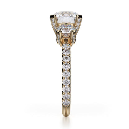 Michael M Prong Round Engagement Ring