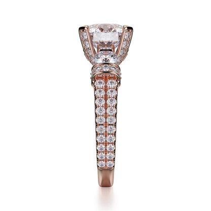 Michael M Prong Round Engagement Ring