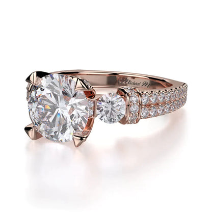 Michael M Prong Round Engagement Ring