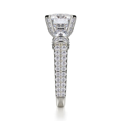 Michael M Prong Round Engagement Ring