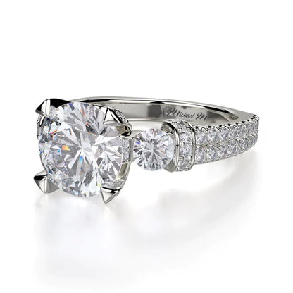 Michael M Prong Round Engagement Ring