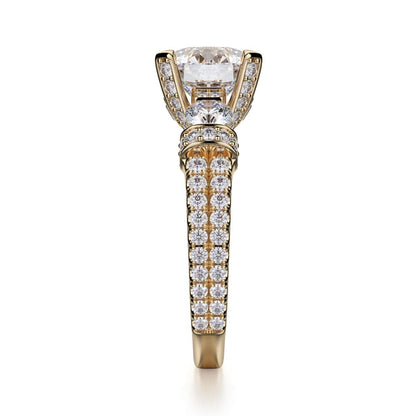 Michael M Prong Round Engagement Ring